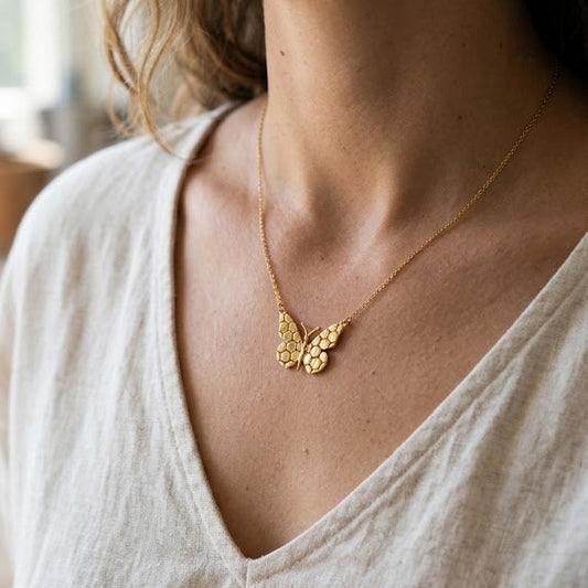 The Honeycomb Papillon Necklace