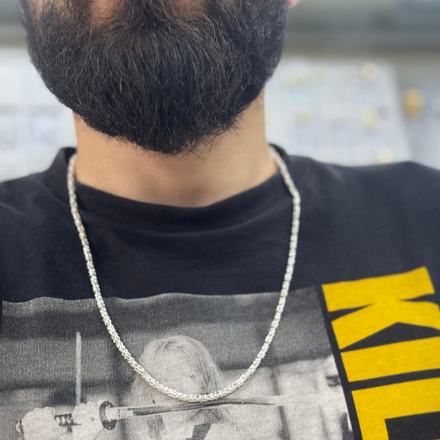 Byzantine Silver925 Necklace 0.3cm