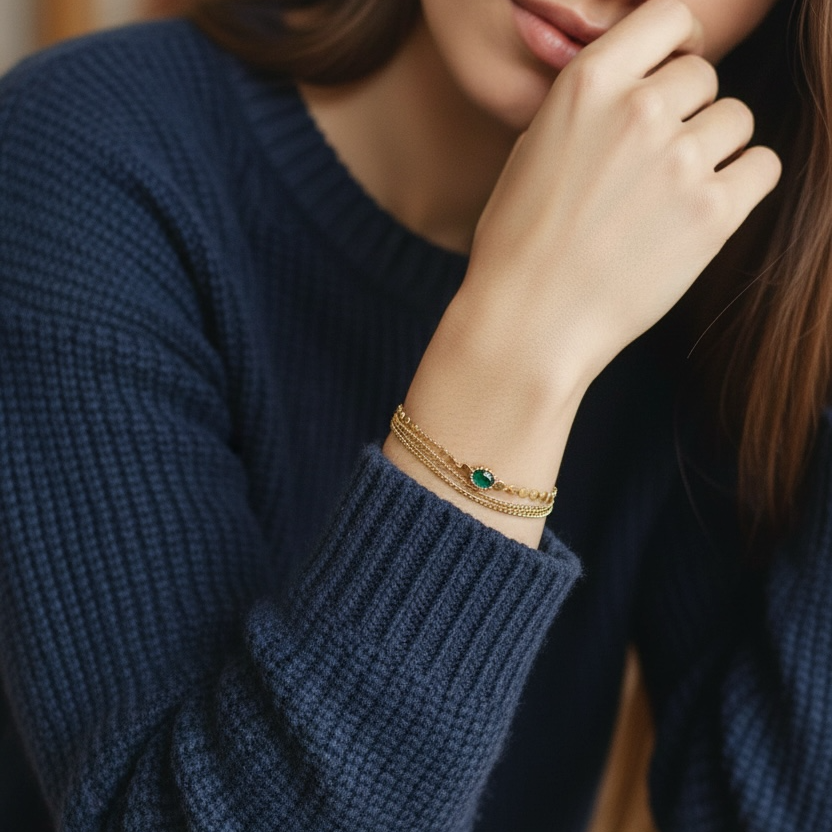 Emerald Whisper Bracelet