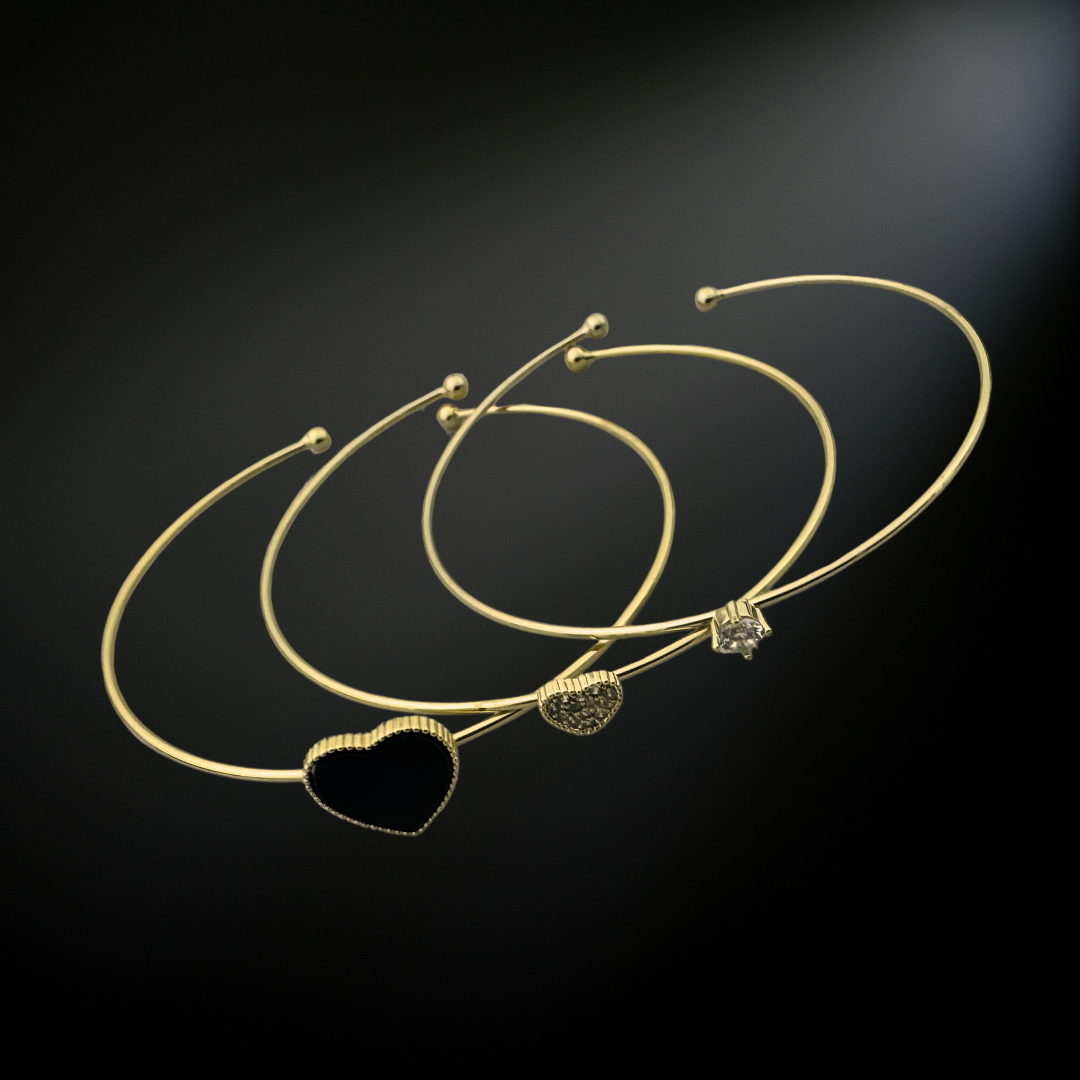 B-Heart Triplets Bangle