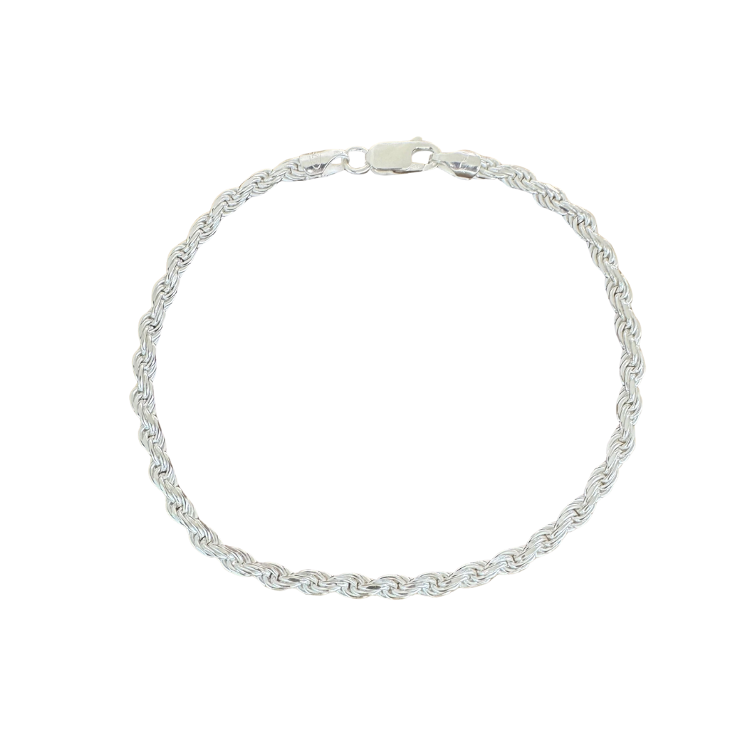 Twisted Rope Silver925 Bracelet 0.4cm