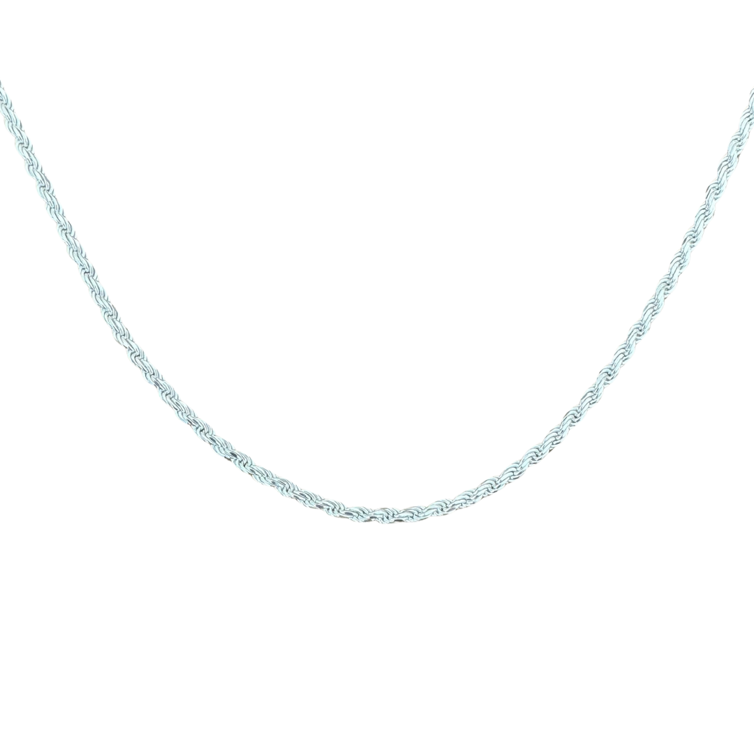 Twisted Rope Silver925 Necklace 0.3cm