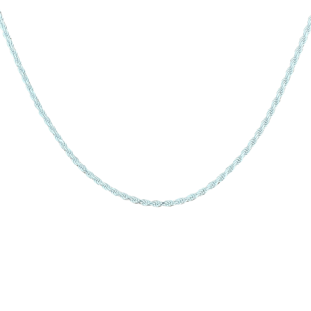 Twisted Rope Silver925 Necklace 0.3cm