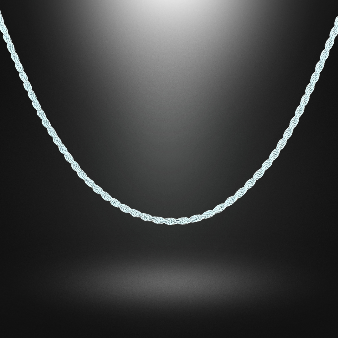 Twisted Rope Silver925 Necklace 0.3cm