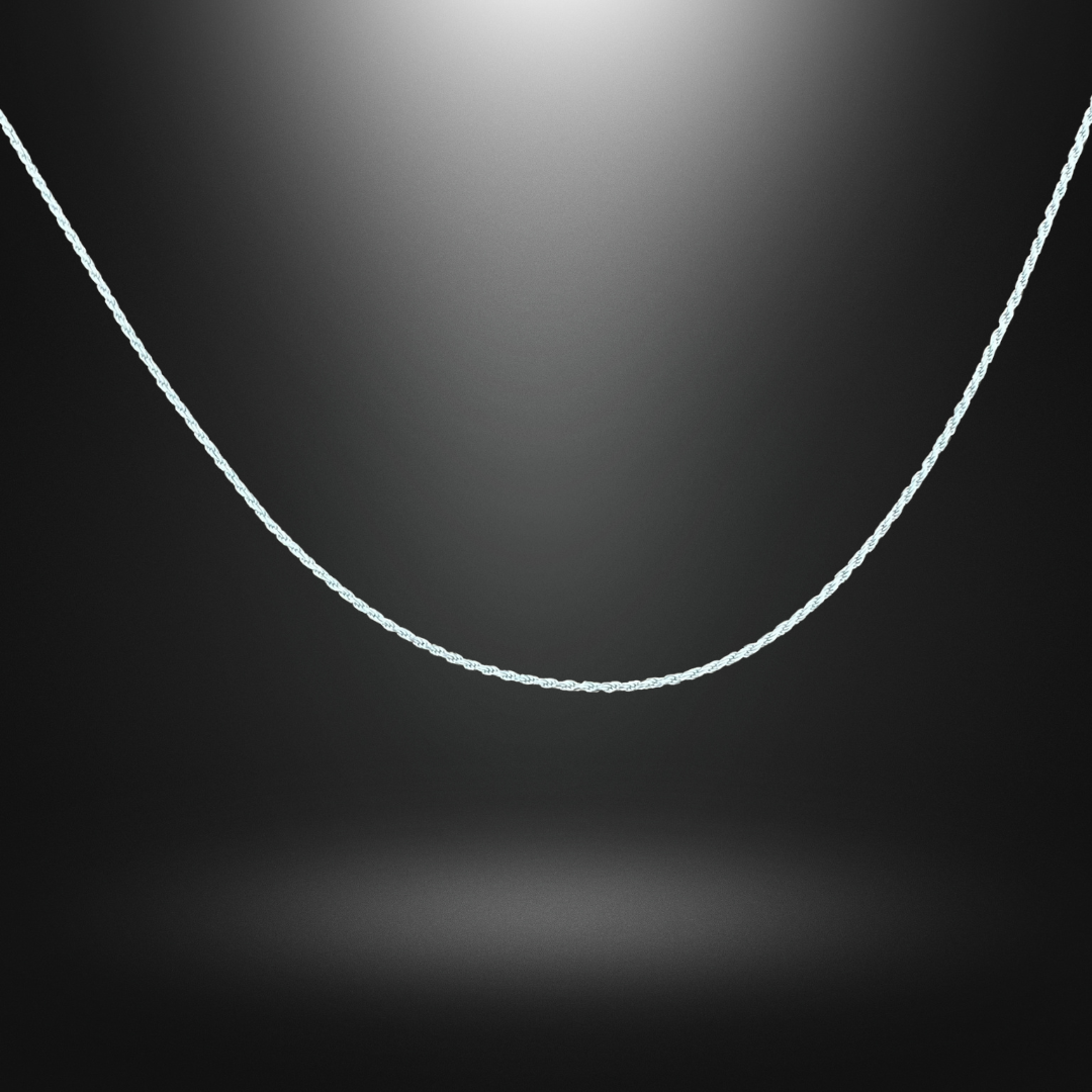 Twisted Rope Silver925 Necklace 0.1cm