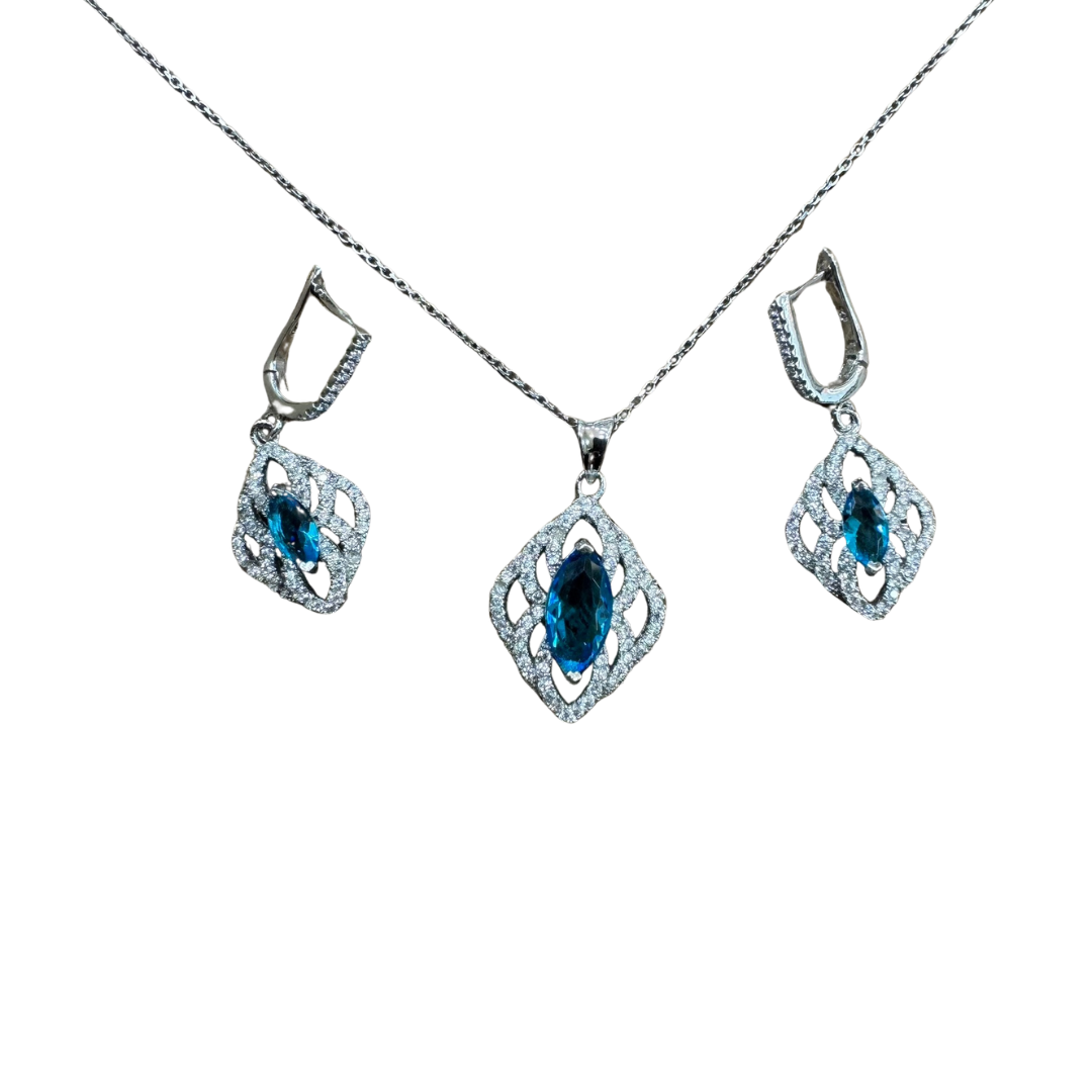 Blue Topaz Silver925 Set