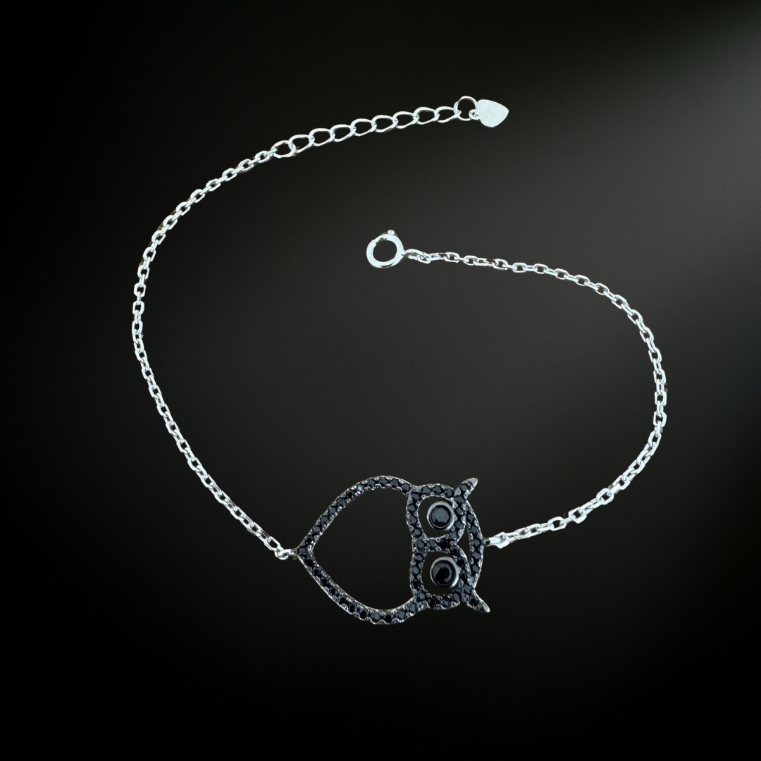 Black Owl Silver925 Bracelet