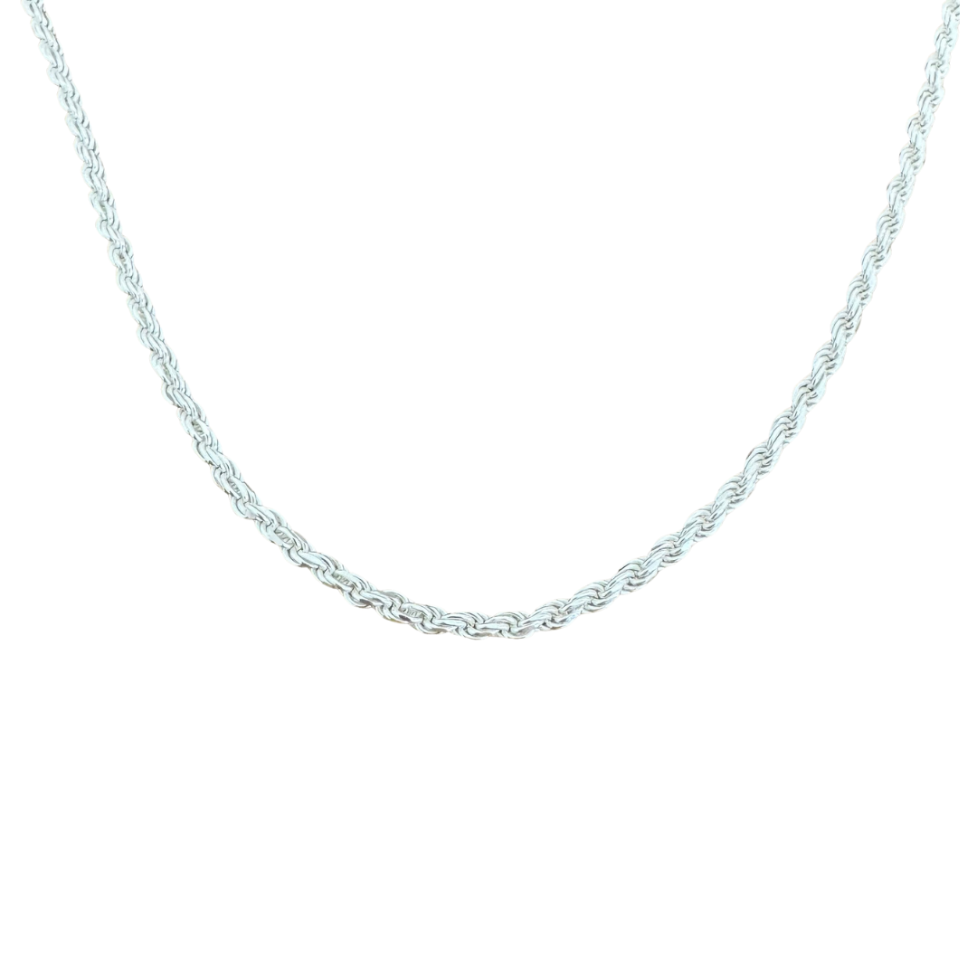 Twisted Rope Silver925 Necklace 0.4cm
