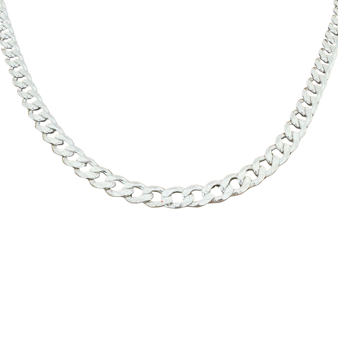 Curb Chain Silver925 Necklace 0.8cm