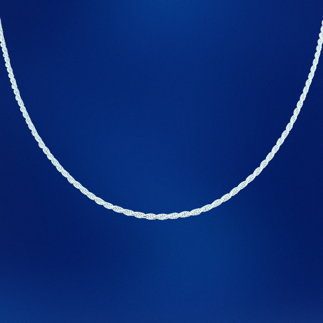 Curb Cuban Chain Silver925 Necklace 0.4cm