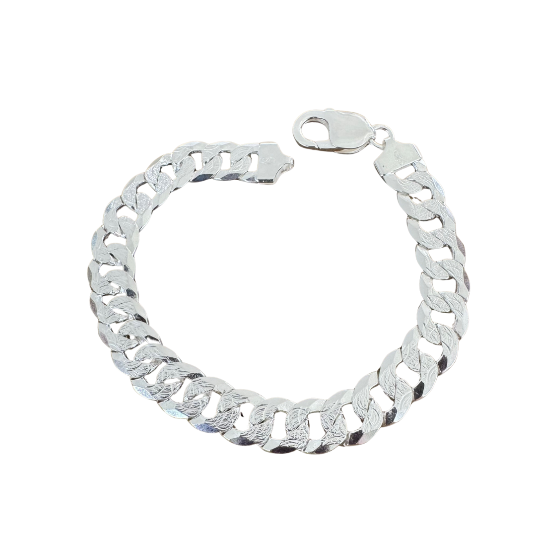 Curb Cuban Chain - 925 Sterling Silver Bracelet
