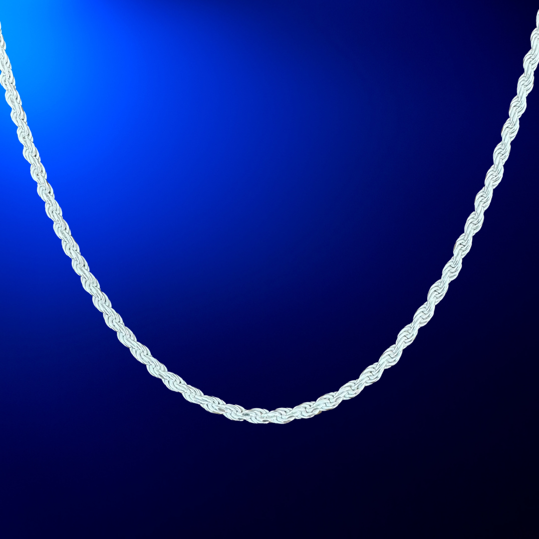Twisted Rope Silver925 Necklace 0.4cm