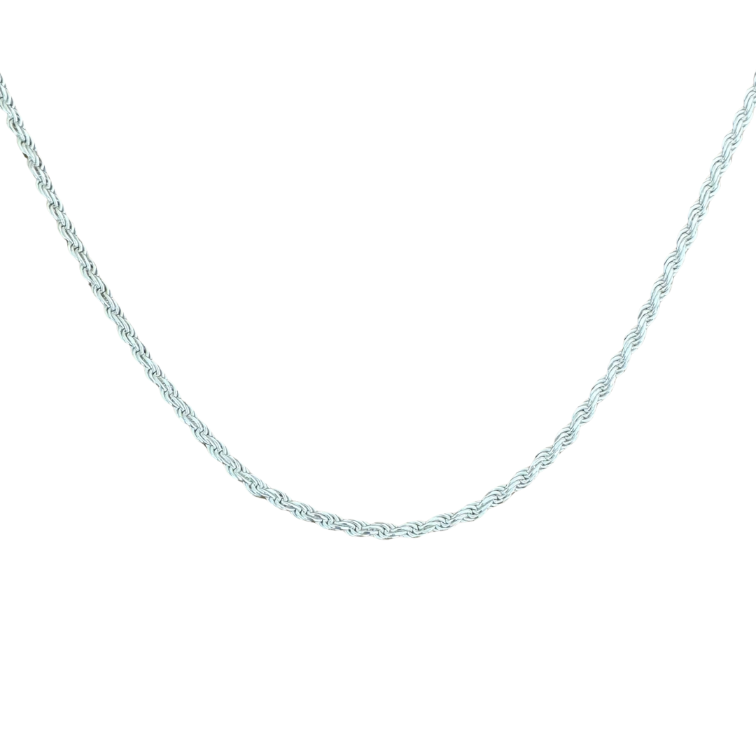 Twisted Rope Silver925 Necklace 0.4cm