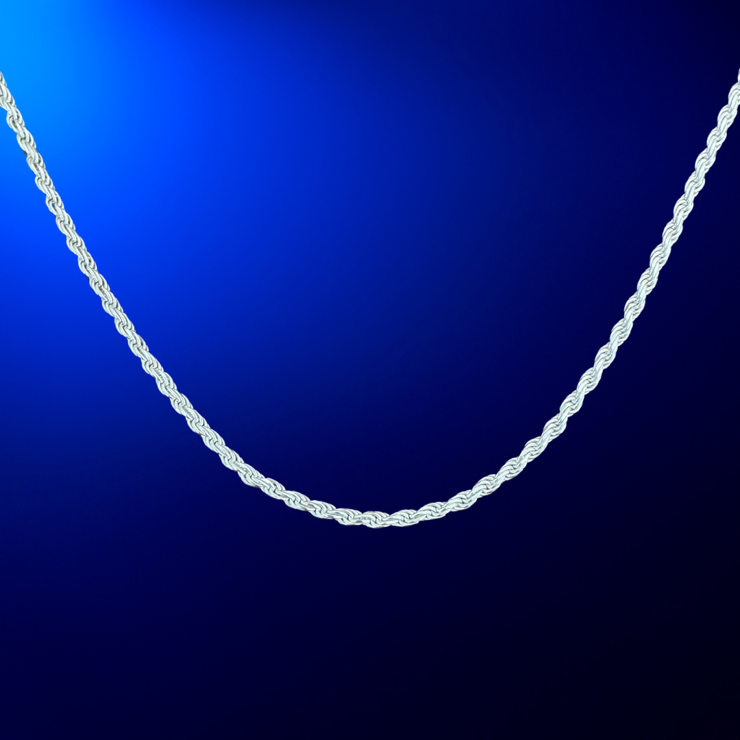 Twisted Rope Silver925 Necklace 0.4cm