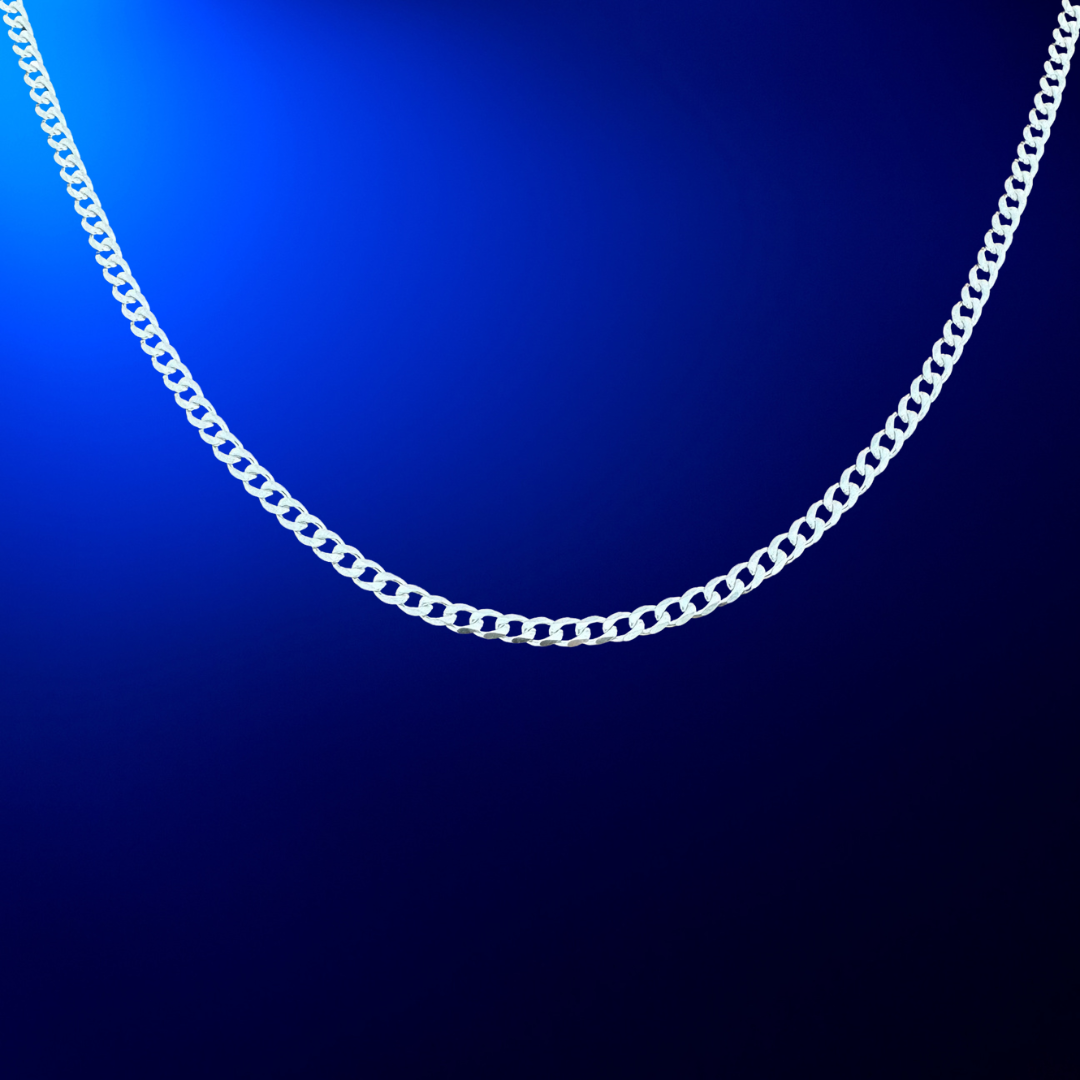 Curb Chain Silver925 Necklace 0.35cm