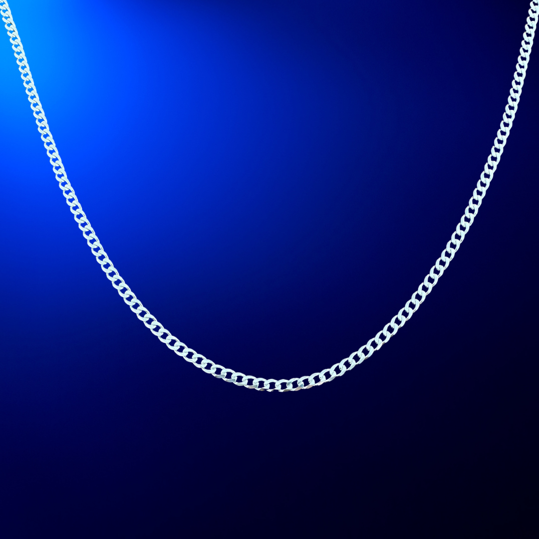 Curb Chain Silver925 Necklace 0.35cm
