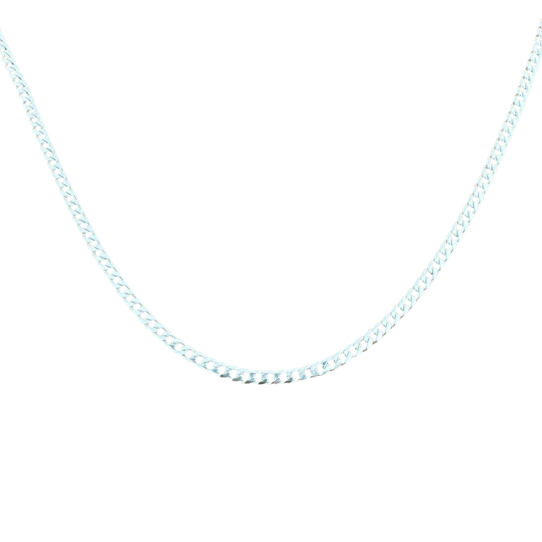 Curb Chain Silver925 Necklace 0.3cm