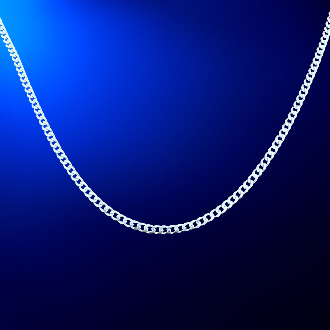 Curb Chain Silver925 Necklace 0.3cm