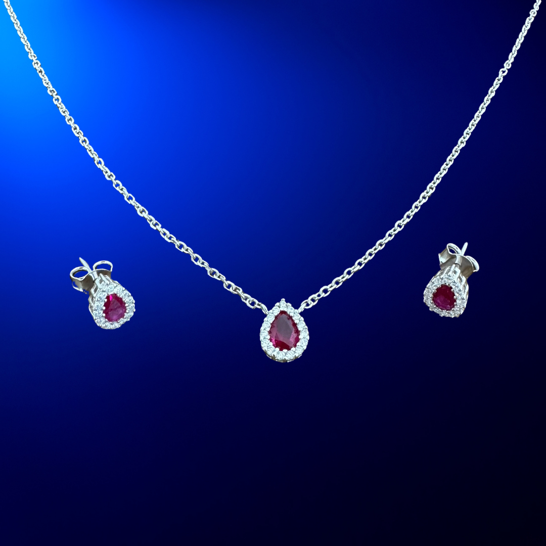 Drop Cubic Silver925 Set