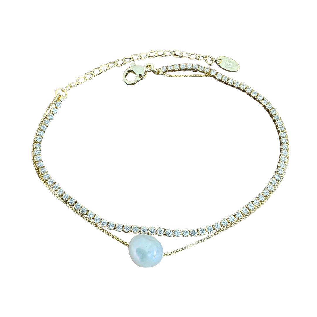 Tennis Pearl Bracelet