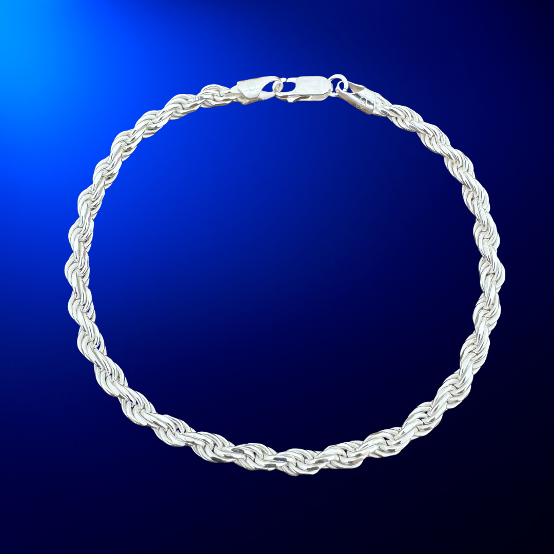Twisted Rope Silver925 Bracelet 0.35 cm