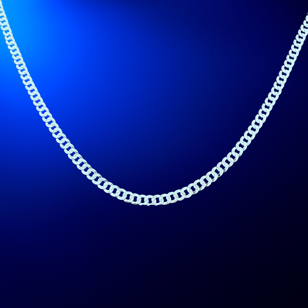 Curb Cuban Chain Silver925 Necklace 0.55 cm