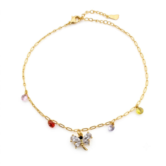 Dragonfly Gem Anklet