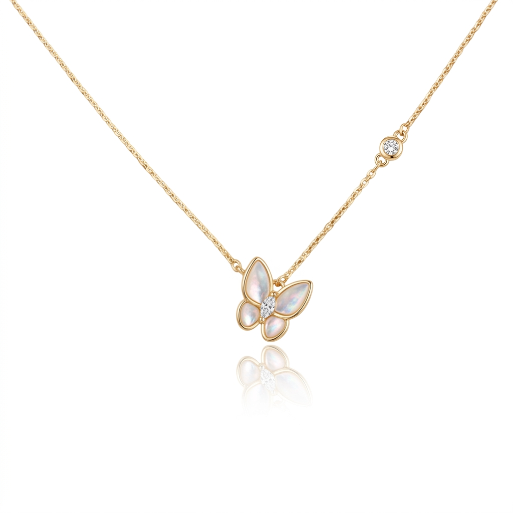 MOP Butterfly Necklace