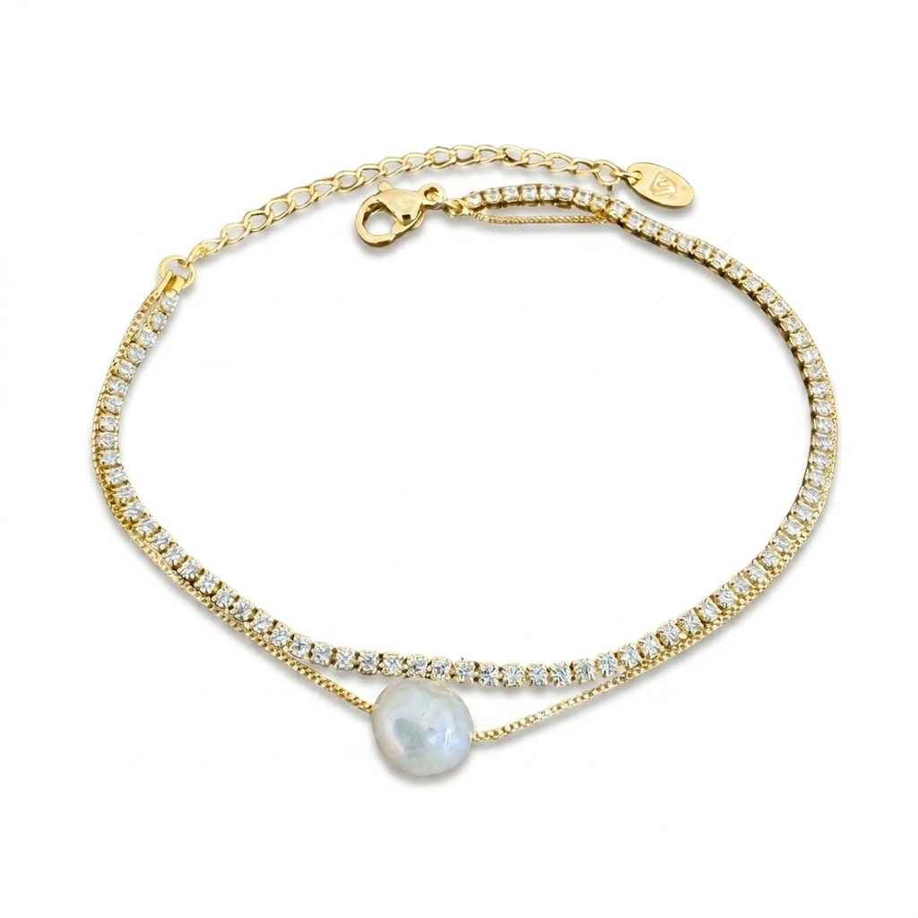 Tennis Pearl Bracelet