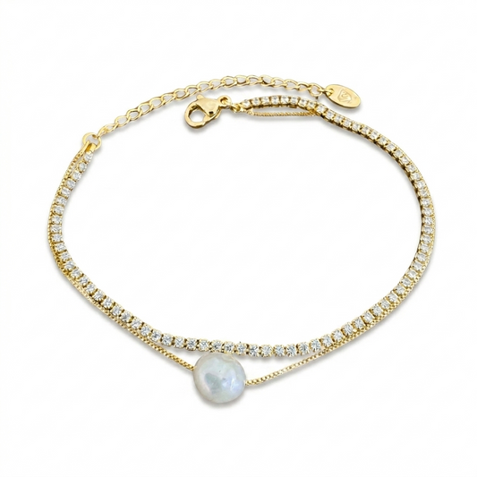 Tennis Pearl Bracelet