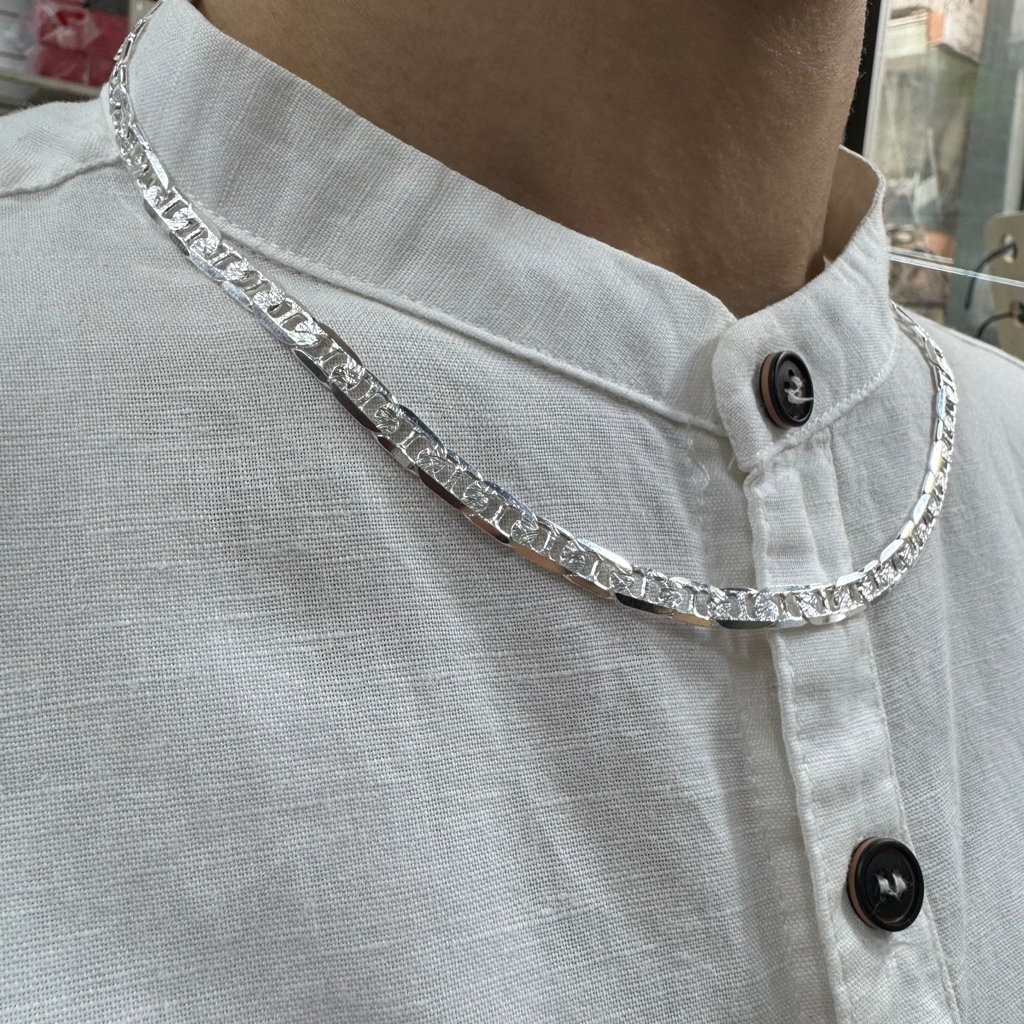 Mariner Anchor Chain silver925 Necklace 0.5cm