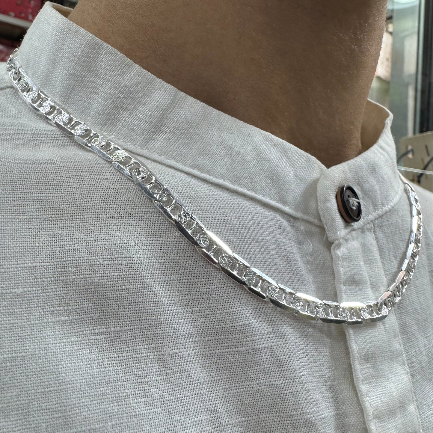 Mariner Anchor Chain silver925 Necklace 0.5cm