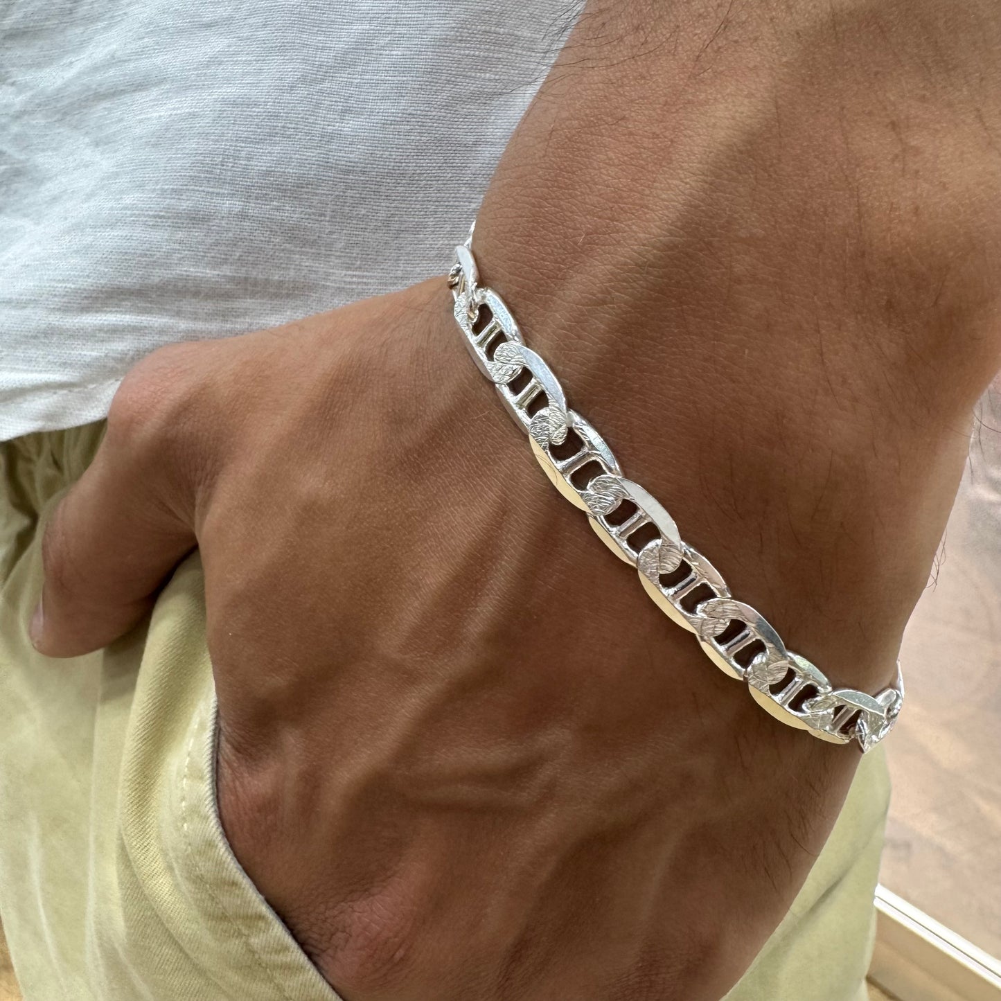 Mariner Anchor Chain Bracelet 0.8cm