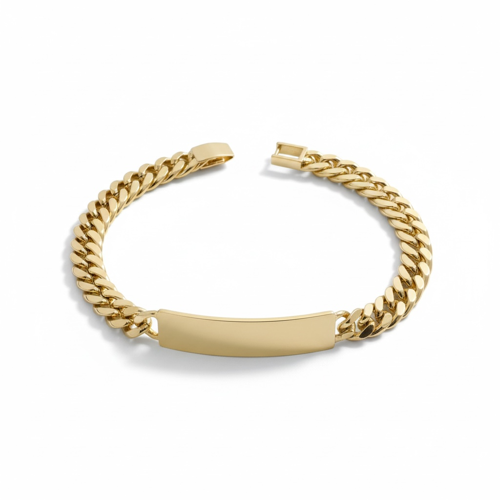 Engraving Curb Chain Bracelet