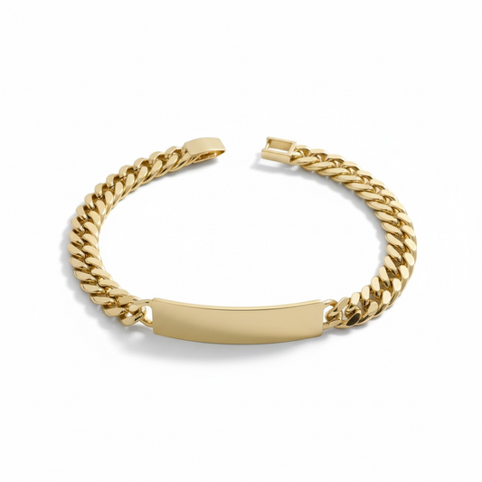 Engraving Curb Chain Bracelet