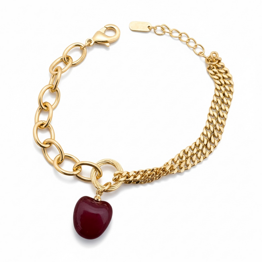 Ruby Cherry Bracelet