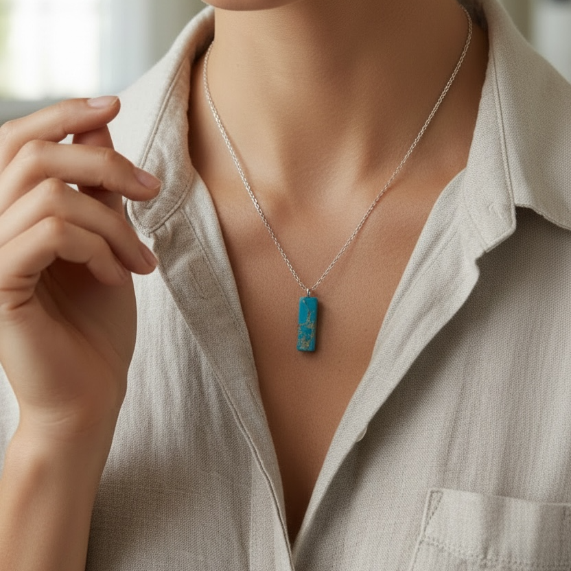 Azure Bar Necklace