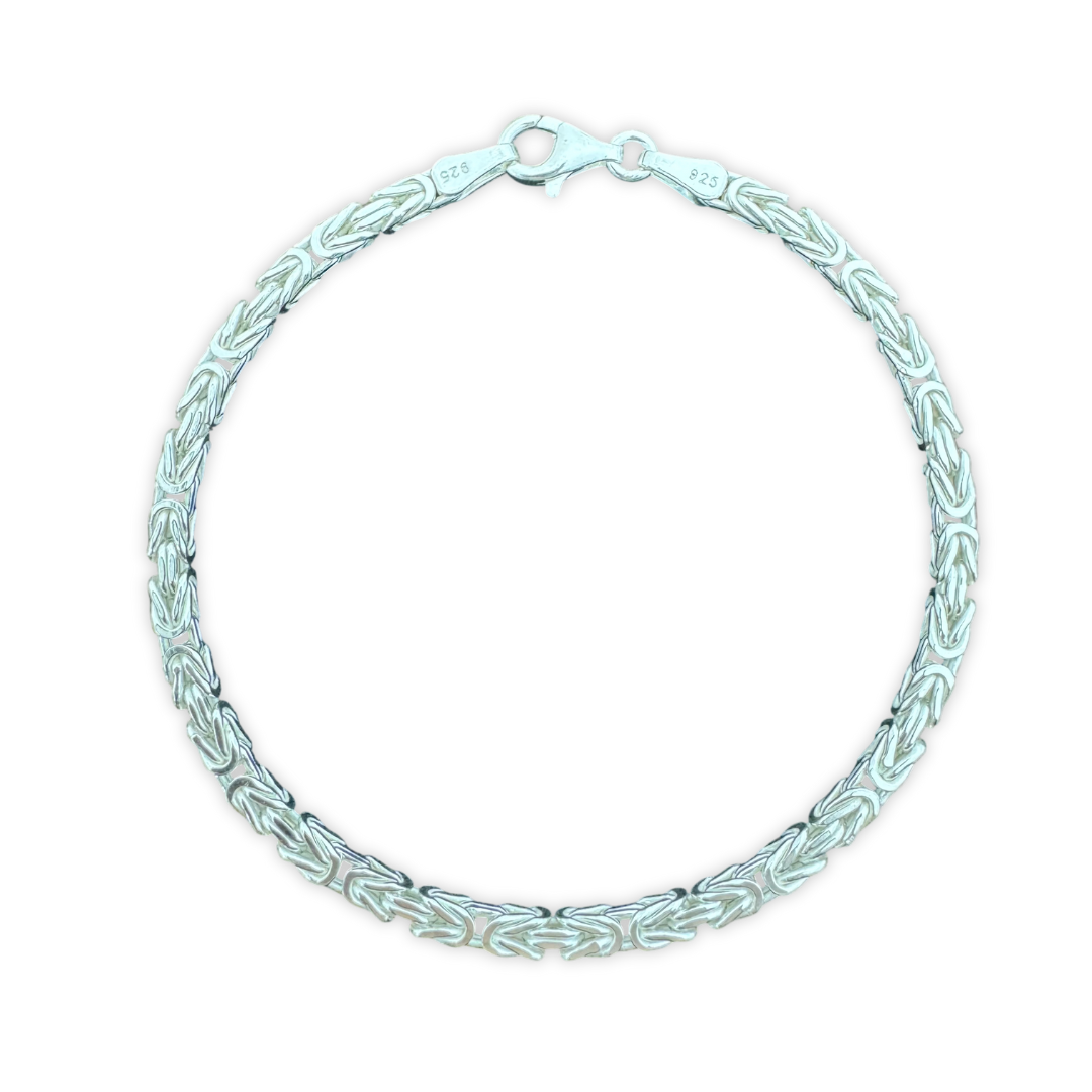 Byzantine Chain - 925 Sterling Silver Bracelet