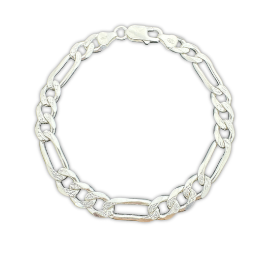 Figaro Chain - 925 Sterling Silver Bracelet