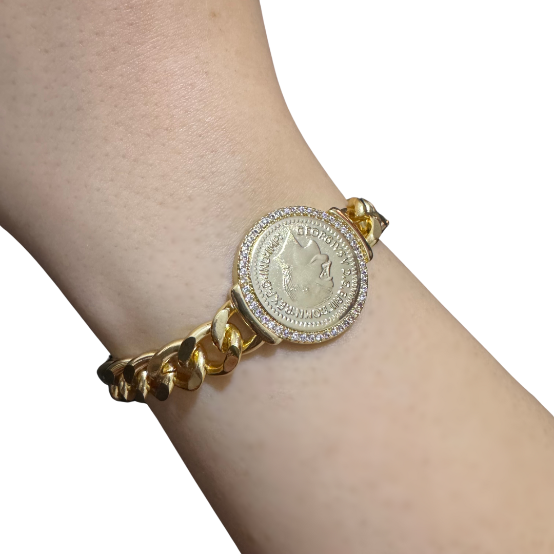 Coin Cubic Bracelet