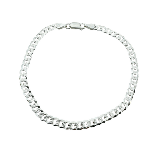 Curb Cuban Flat Chain Bracelet 0.5cm