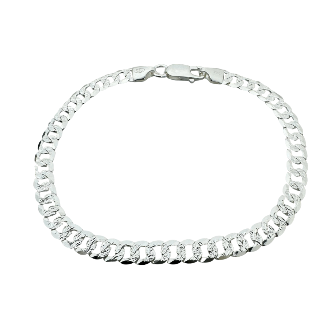 Curb Cuban Chain - 925 Sterling Silver Bracelet