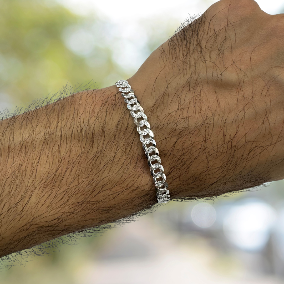 Curb Cuban Flat Chain Bracelet 0.6cm