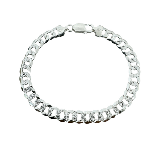 Curb Cuban Flat chain Bracelet 0.8cm