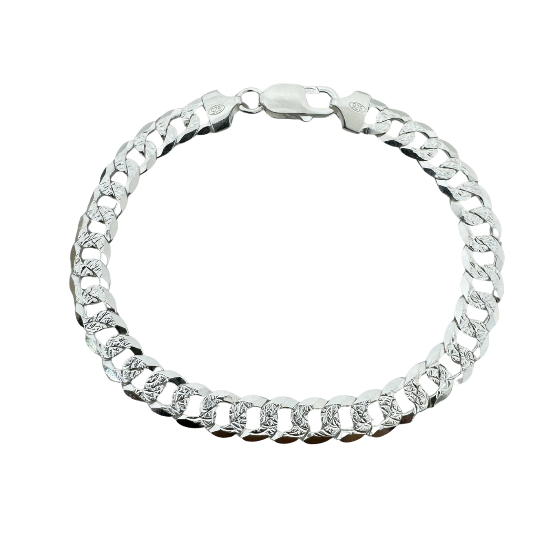 Curb Cuban Chain - 925 Sterling Silver Bracelet