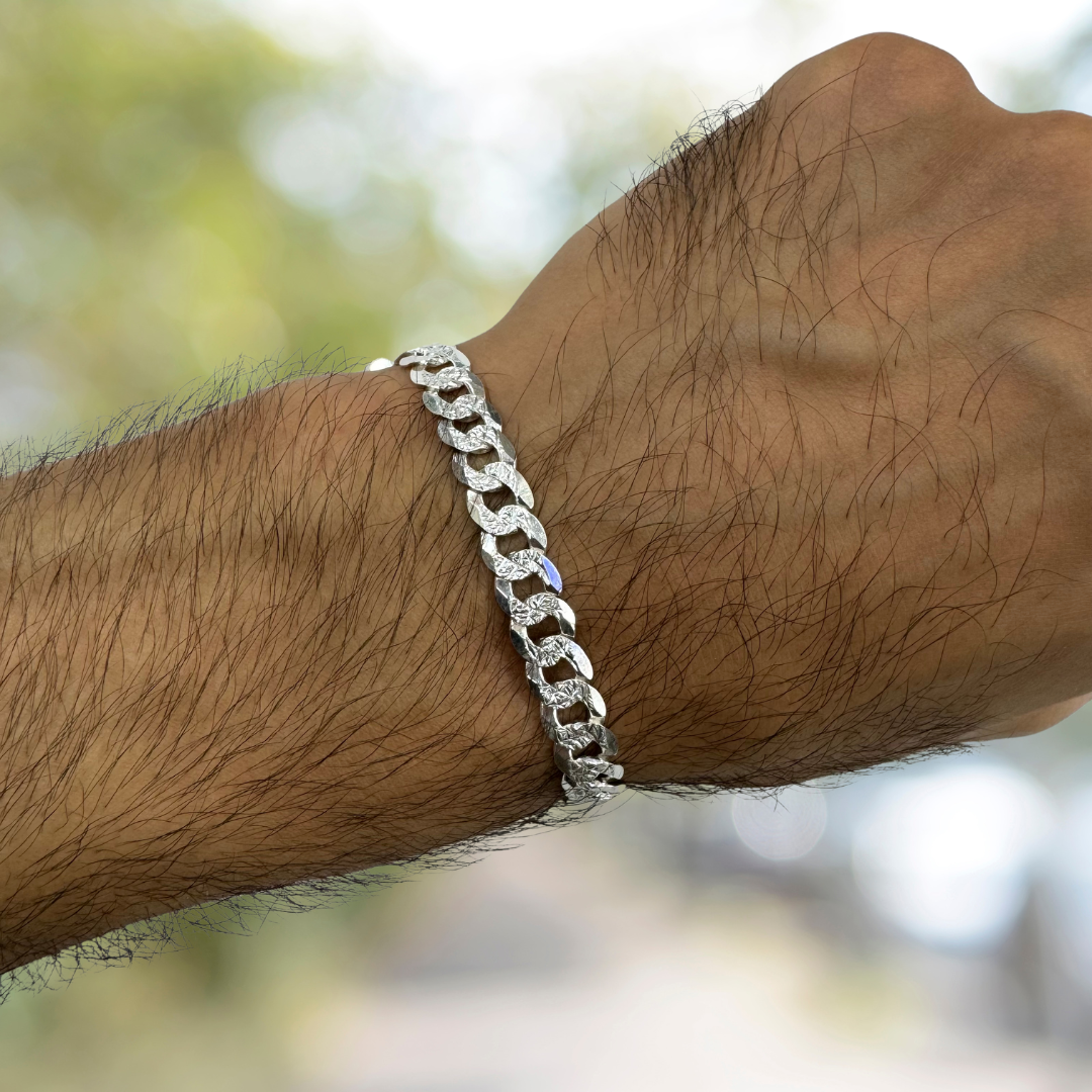 Curb Cuban Chain - 925 Sterling Silver Bracelet