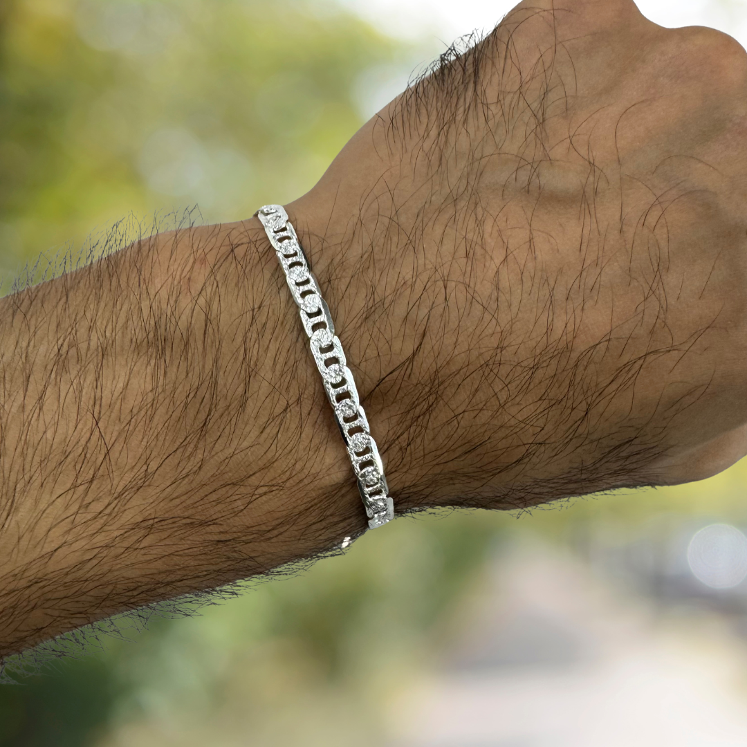 Mariner Anchor Chain - 925 Sterling Silver Bracelet