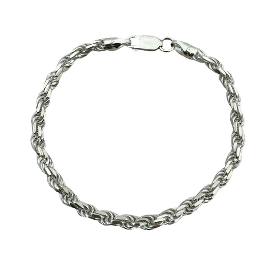 Twisted Rope - 925 Sterling Silver Bracelet