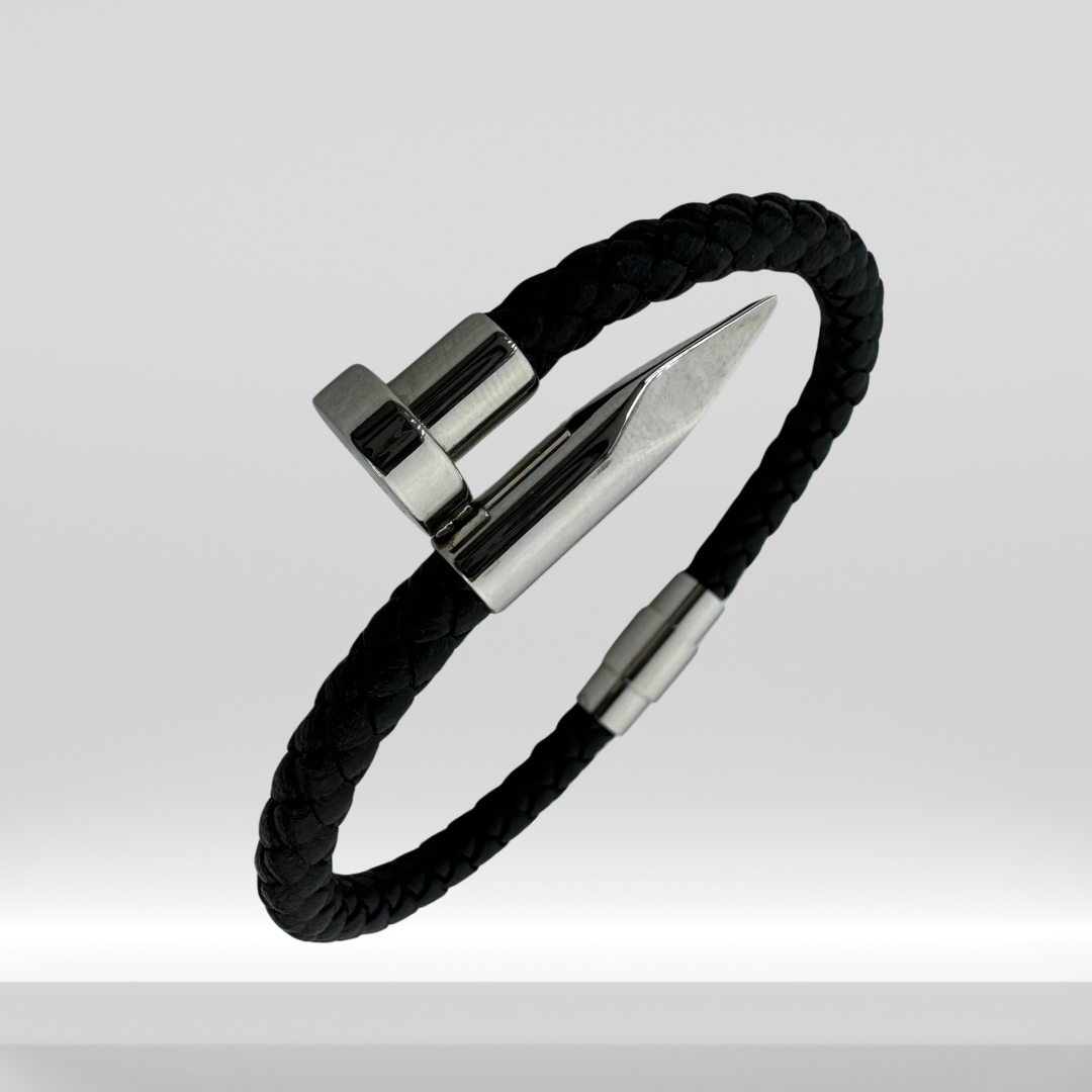Nail Leather Bracelet