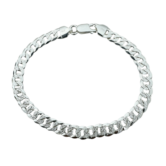 Curb Cuban Flat Chain Bracelet 0.7cm